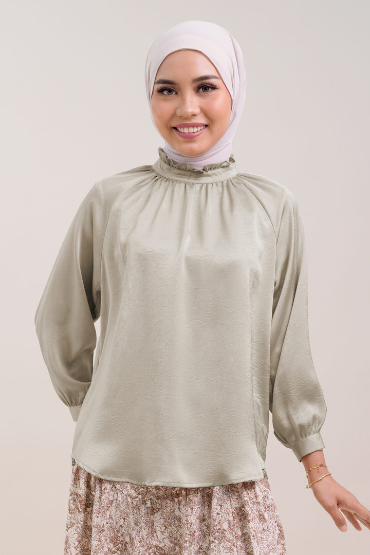 Noir Satin Blouse Champagne
