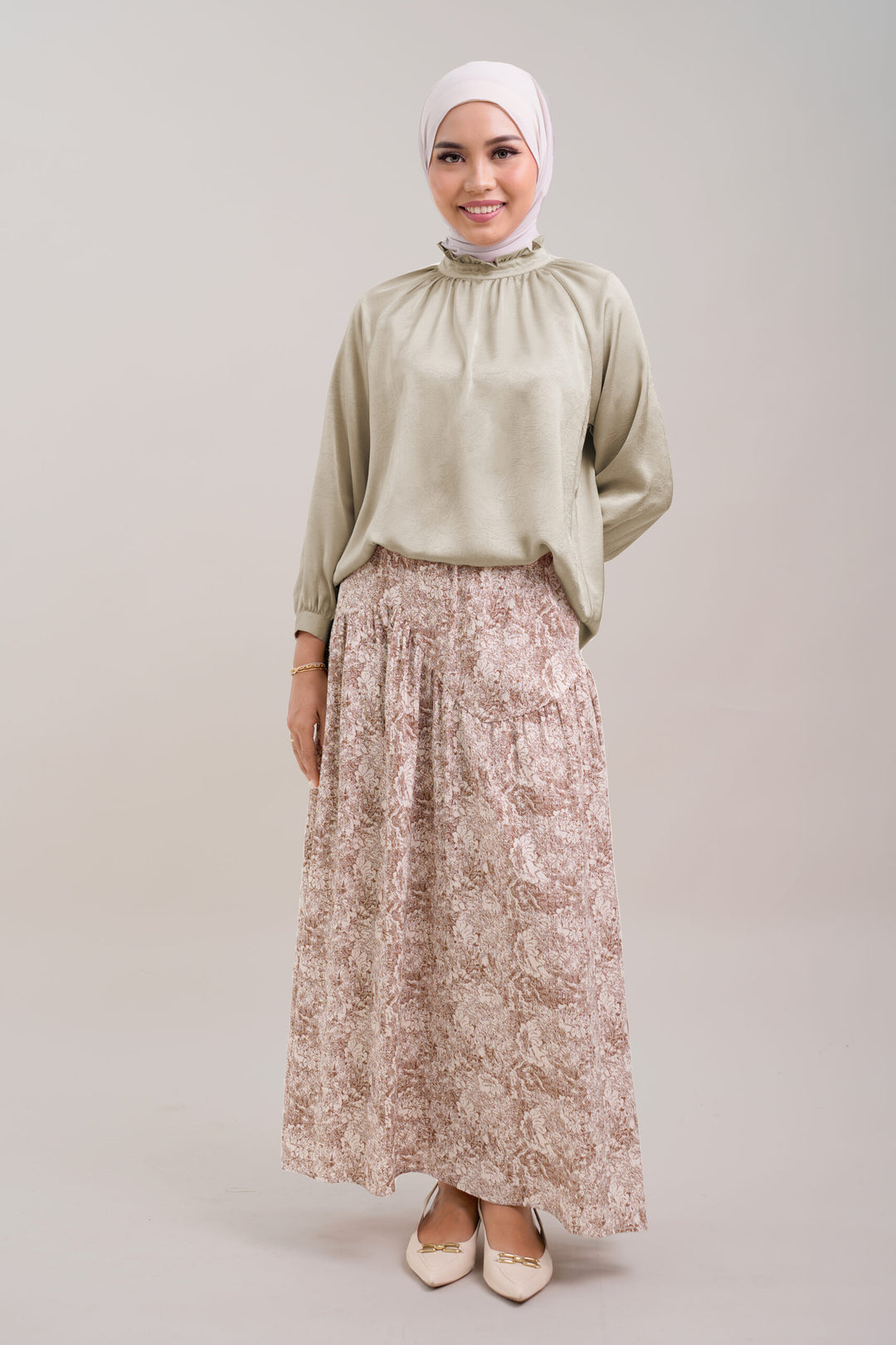 Noir Satin Blouse Champagne