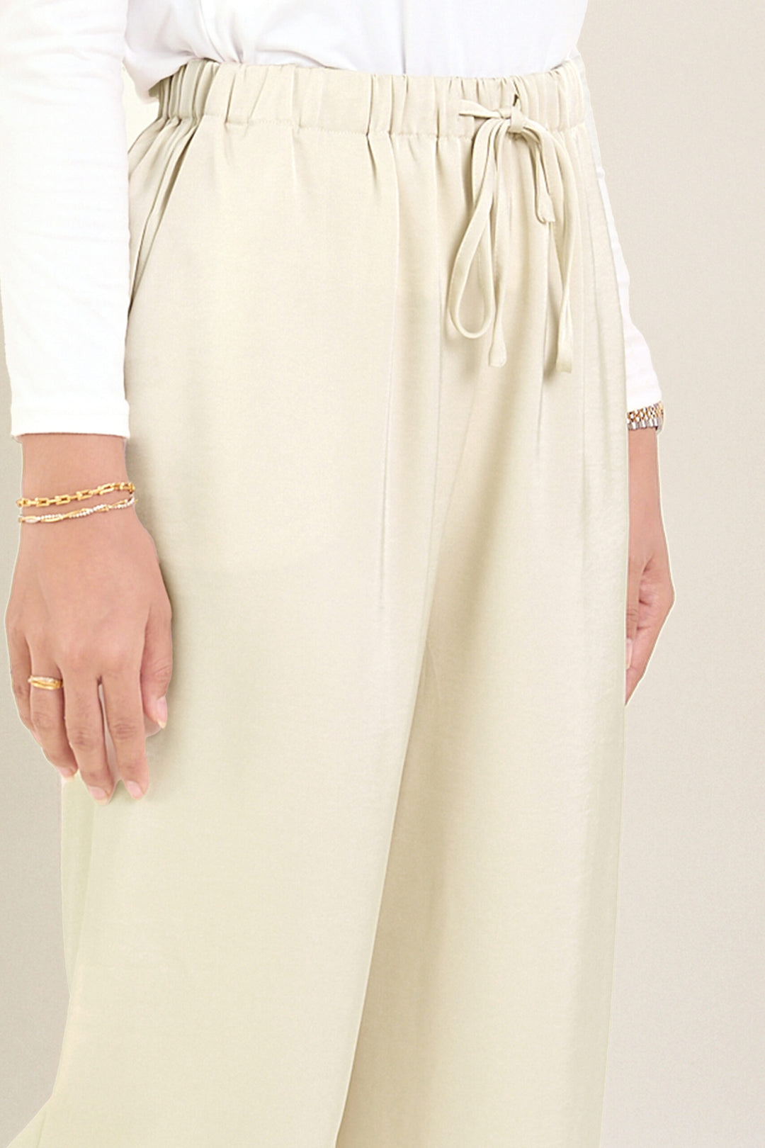Stella Satin Pants Beige