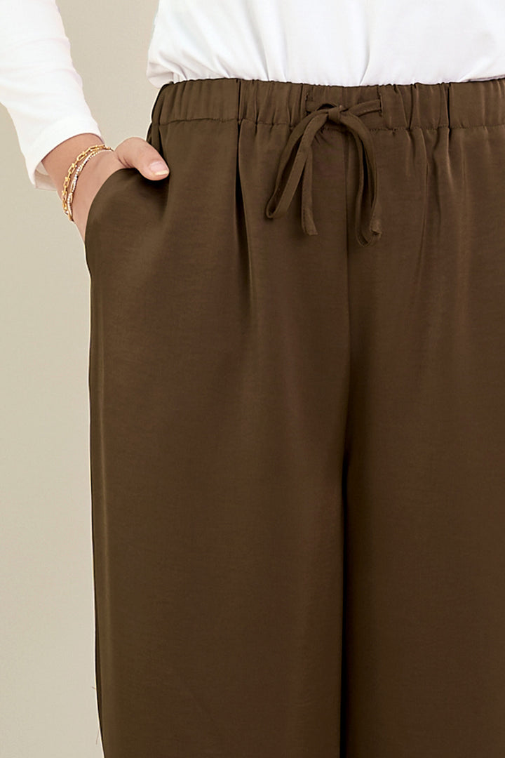 Stella Satin Pants Brown