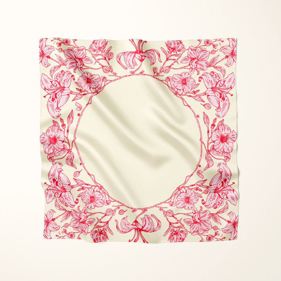 Serine Satin Printed Square