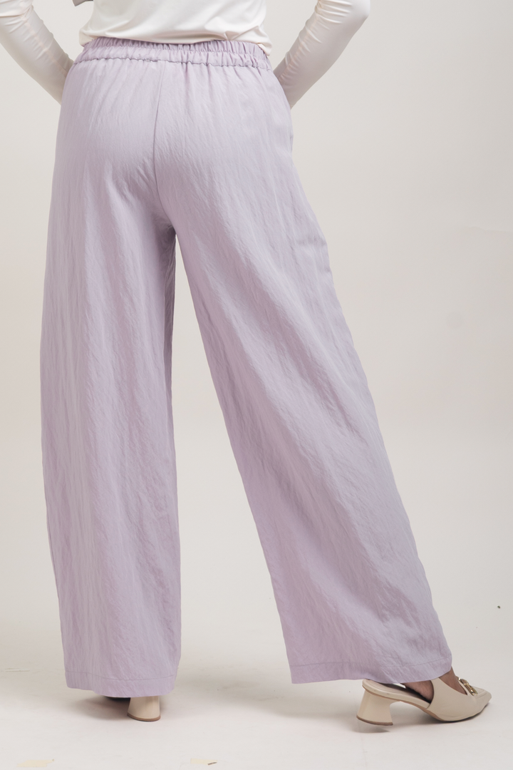 Lunara Cotton Pants Pastel Purple