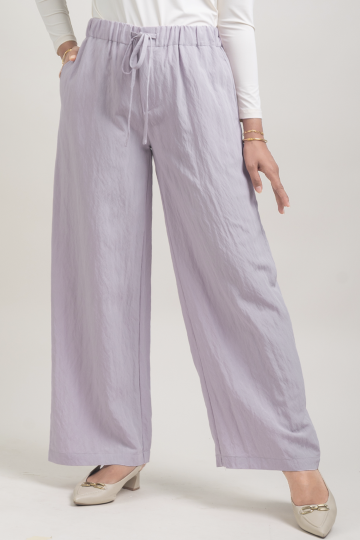 Lunara Cotton Pants Pastel Purple