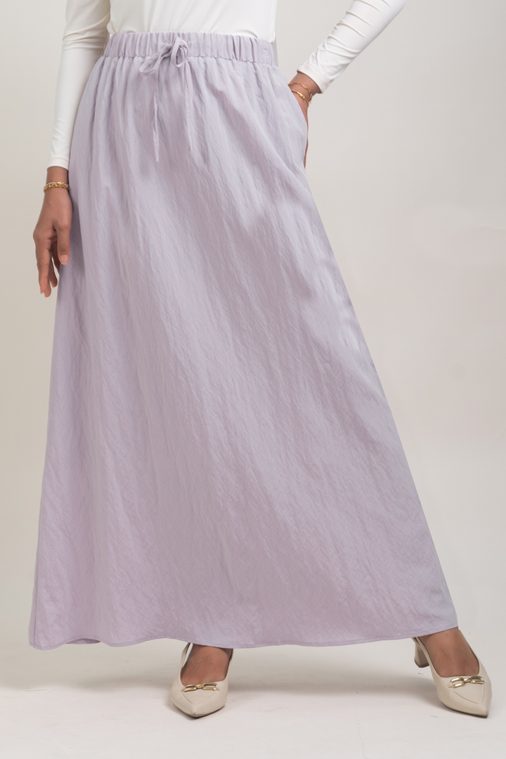 Lunara Cotton Skirt Pastel Purple