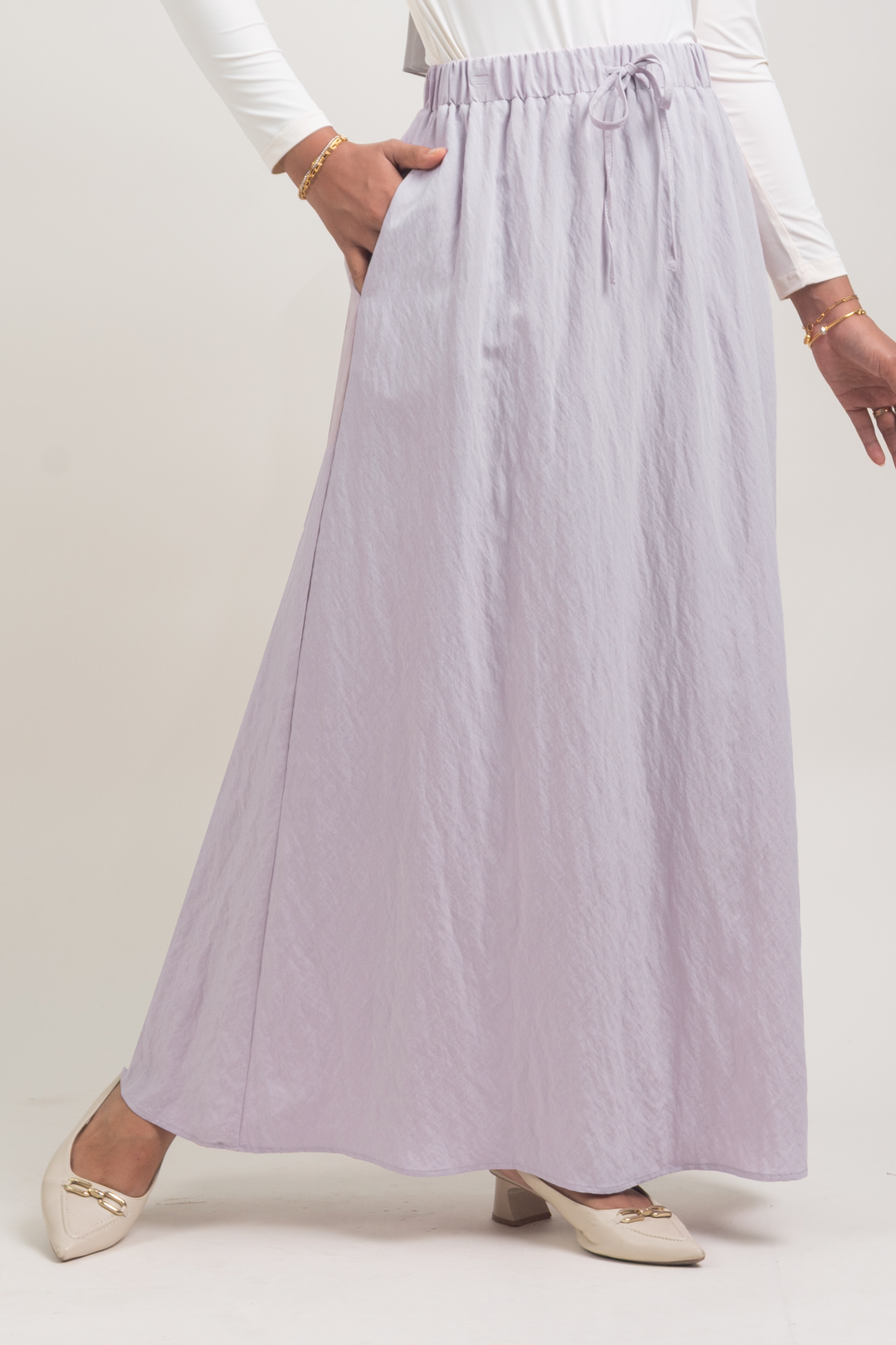 Lunara Cotton Skirt Pastel Purple