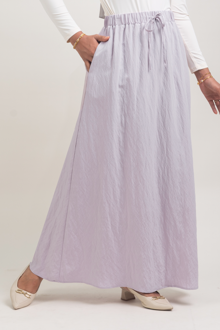 Lunara Cotton Skirt Pastel Purple