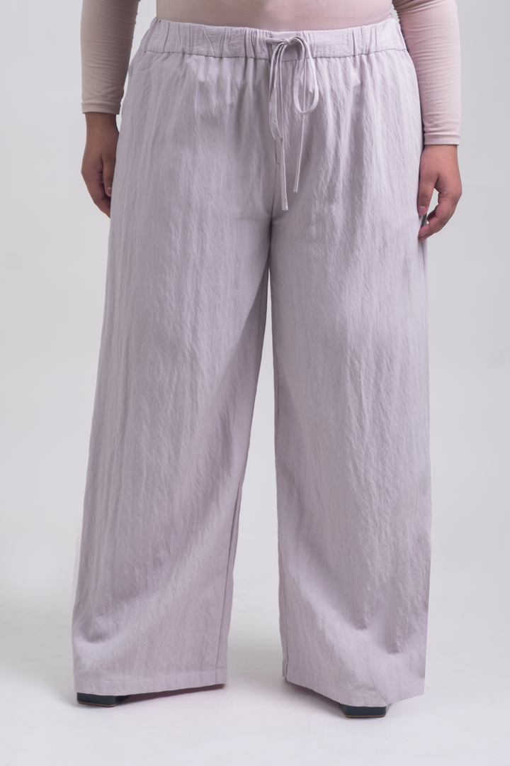 Lunara Plus Size Cotton Pants Pastel Purple