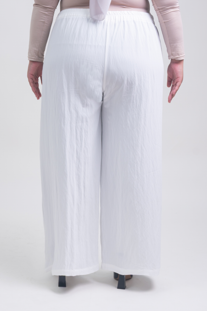 Lunara Plus Size Cotton Pants White