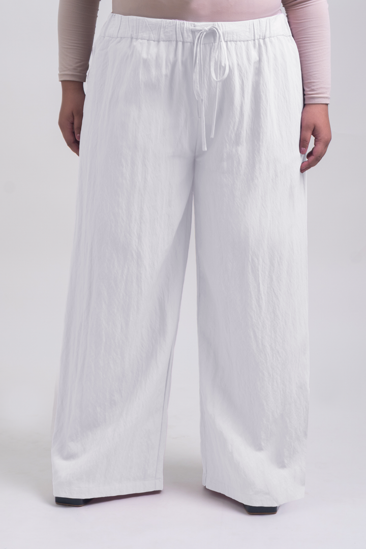Lunara Plus Size Cotton Pants White