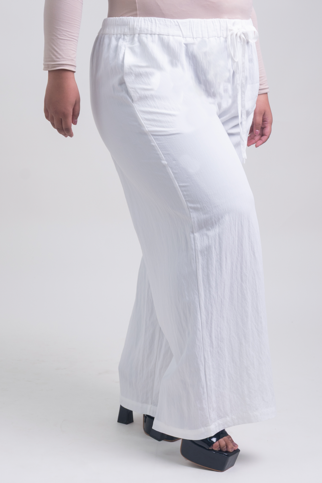 Lunara Plus Size Cotton Pants White