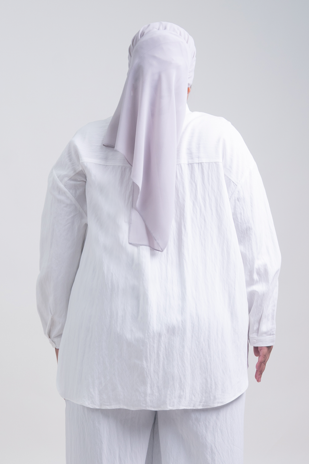 Lunara Plus Size Cotton Embroidered Shirt White