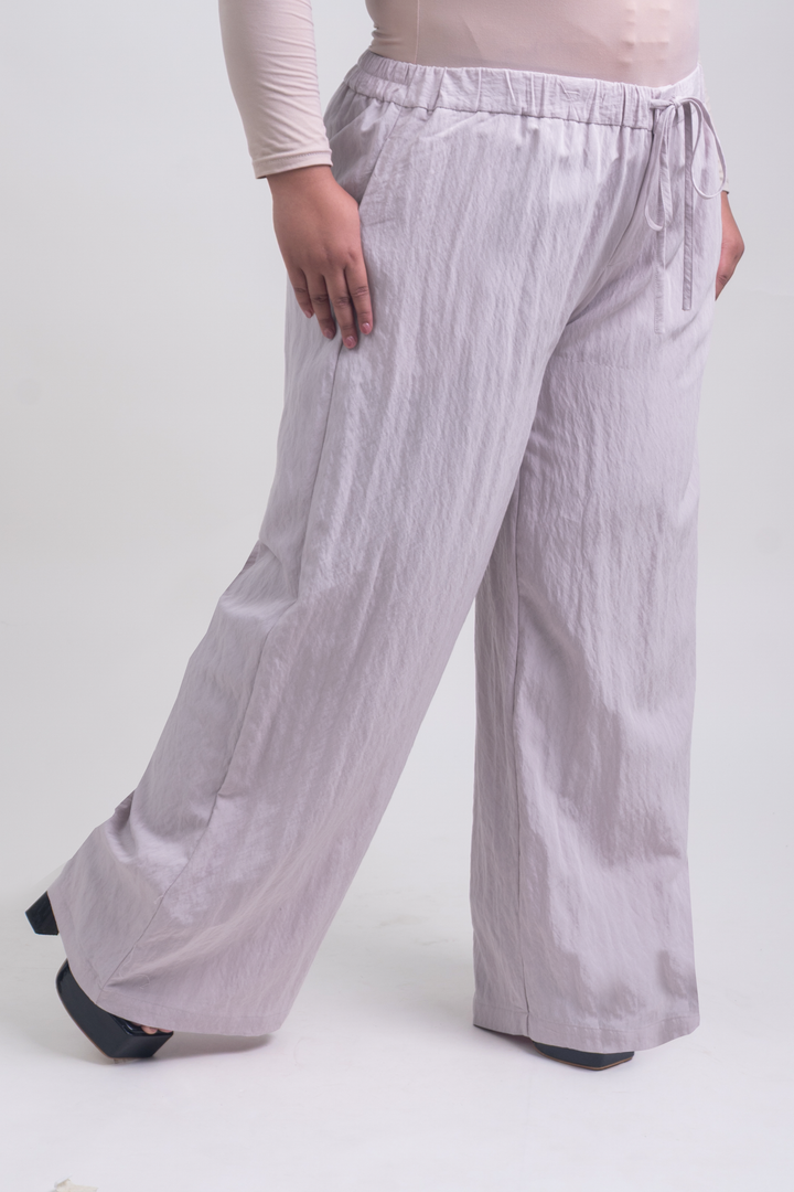 Lunara Plus Size Cotton Pants Pastel Purple