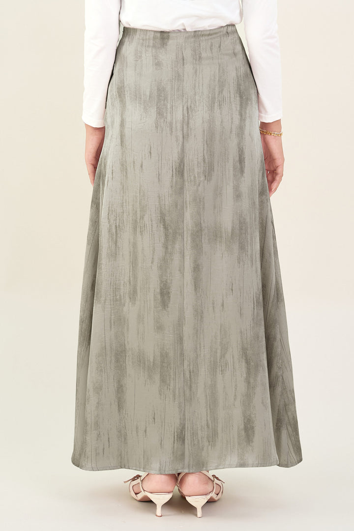 Renata Glitter Brushed Satin Skirt Champagne