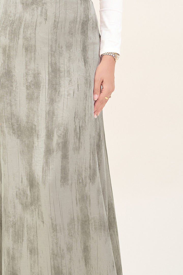 Renata Glitter Brushed Satin Skirt Champagne