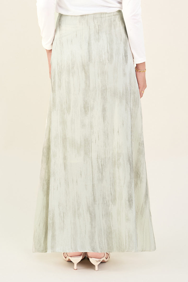 Renata Glitter Brushed Satin Skirt Ivory
