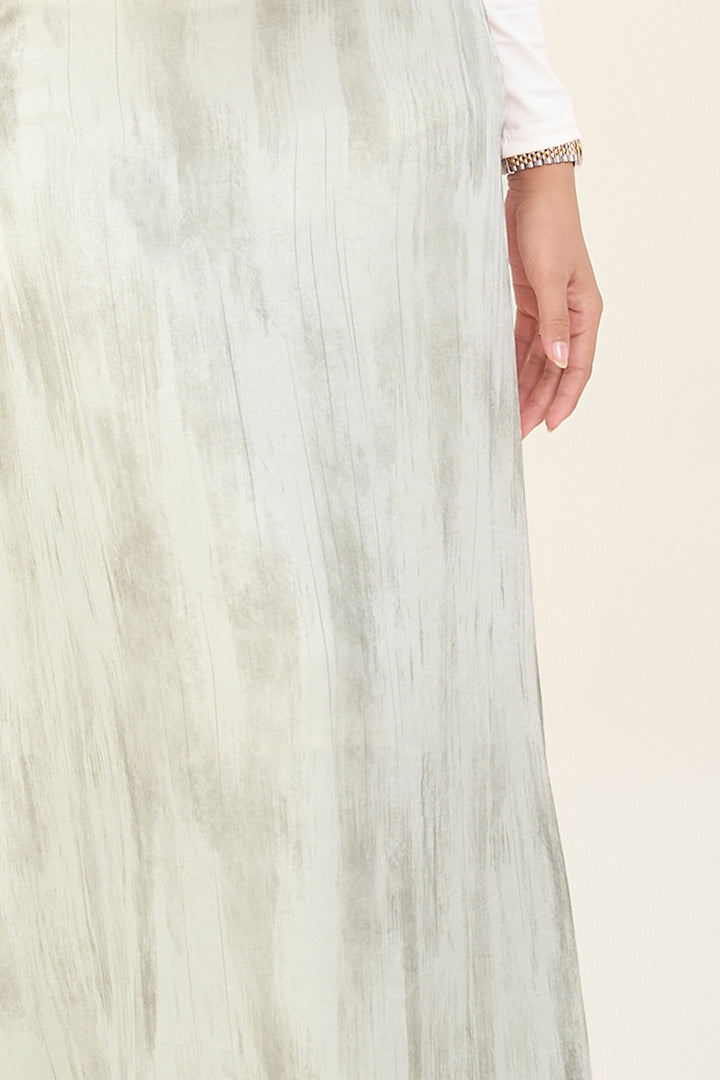 Renata Glitter Brushed Satin Skirt Ivory