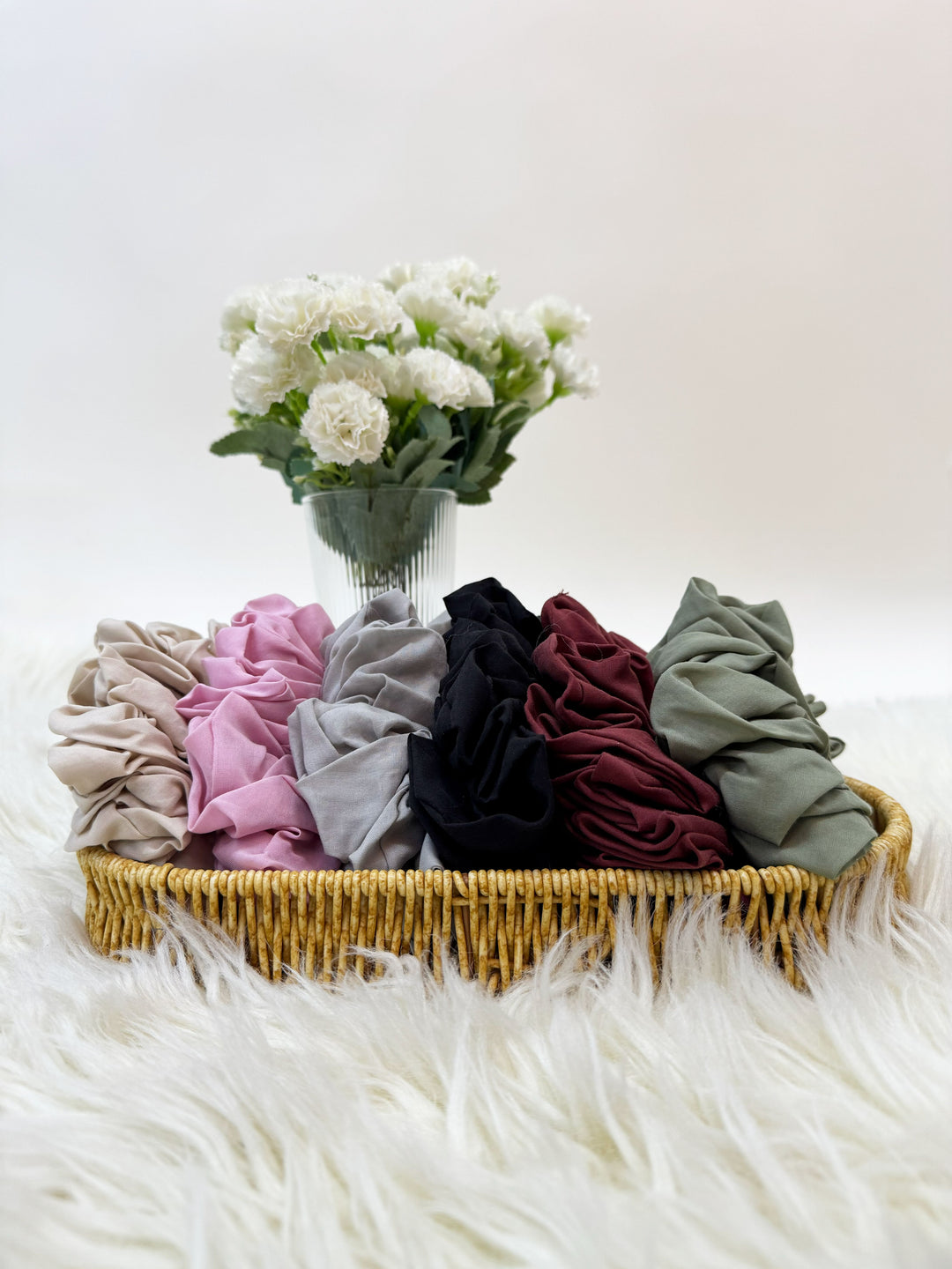 Plain Cotton Voile Scrunchies