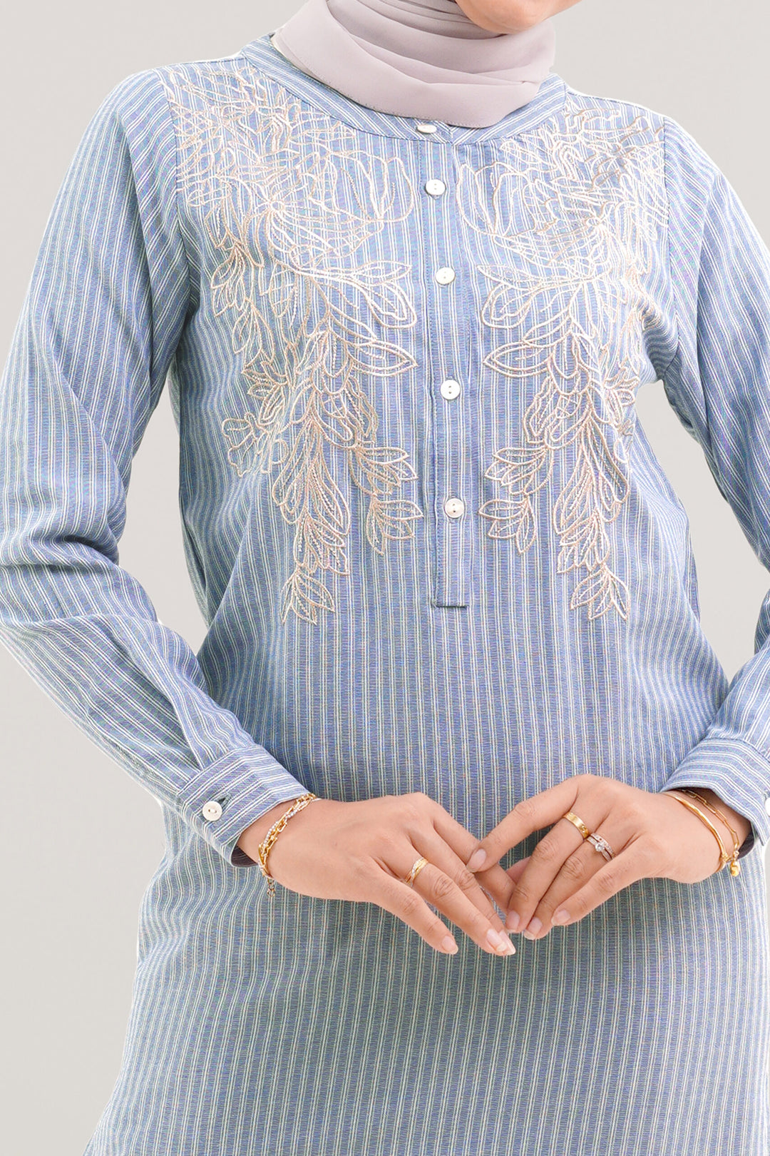 Seraphina Embroidered Blouse Blue