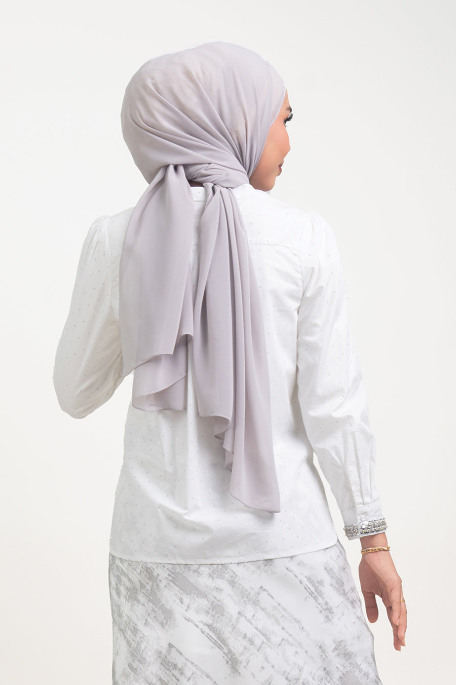 Shayla Crystal Cotton Blouse White