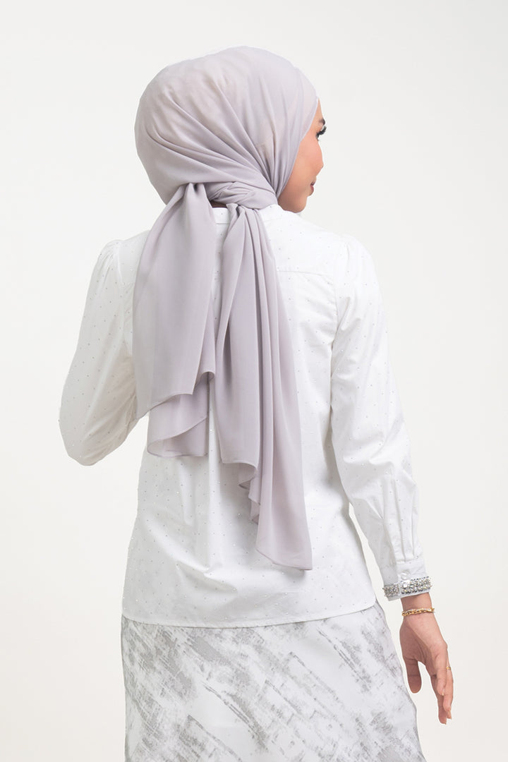 Shayla Crystal Cotton Blouse White
