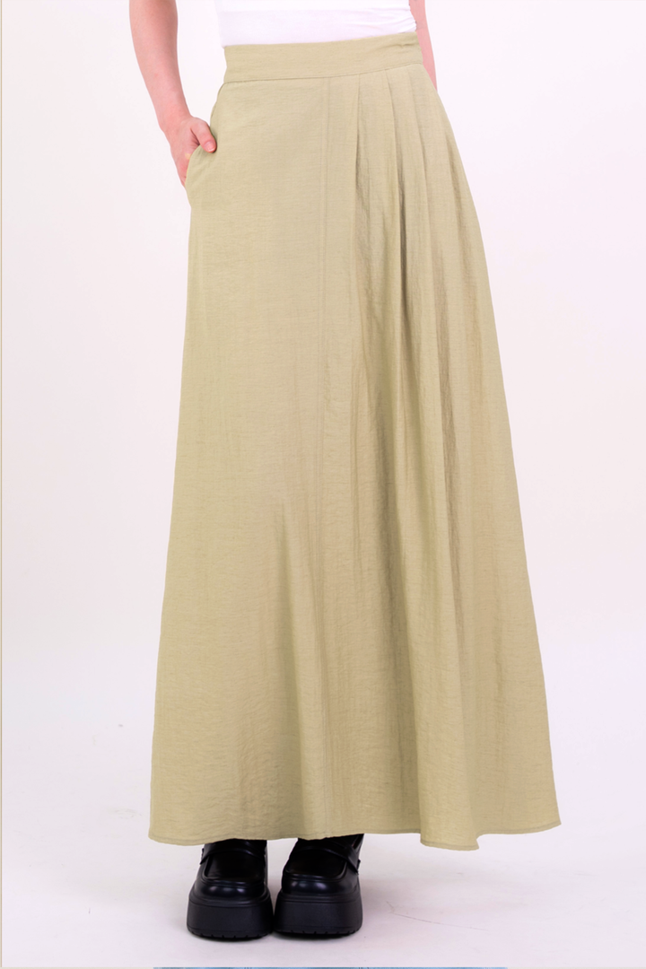 Sienna Semi-Pleated Skirt Lemongrass