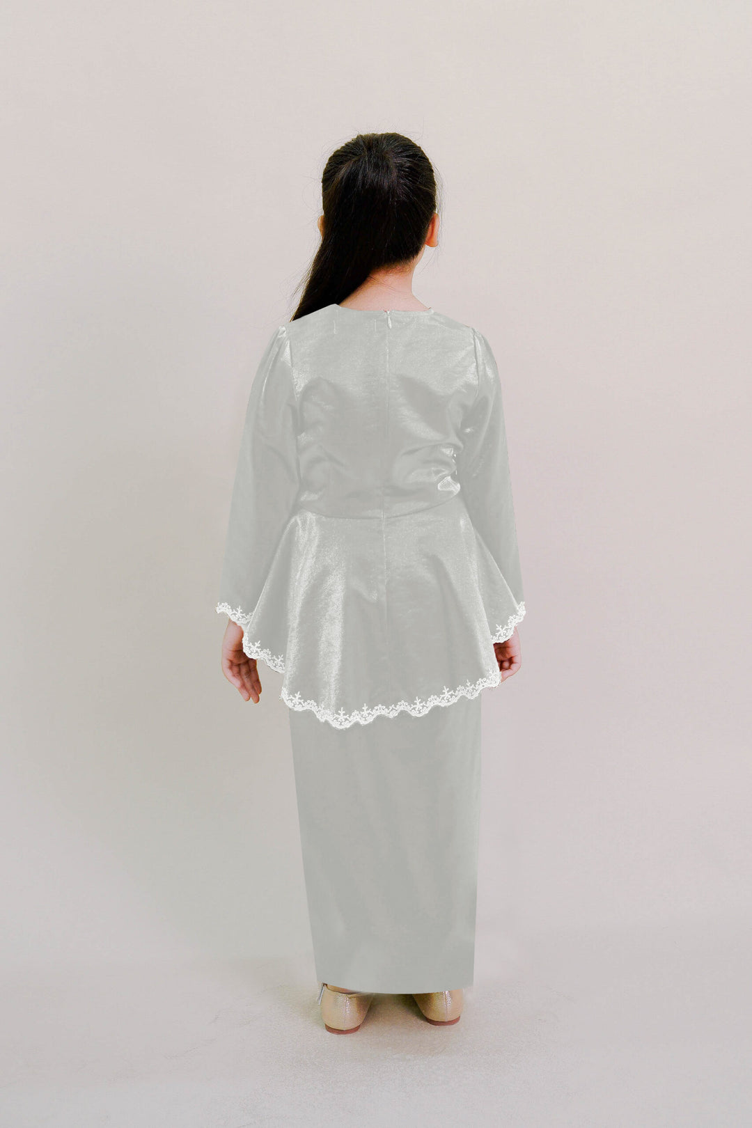 Della Kids Kurung in Silver