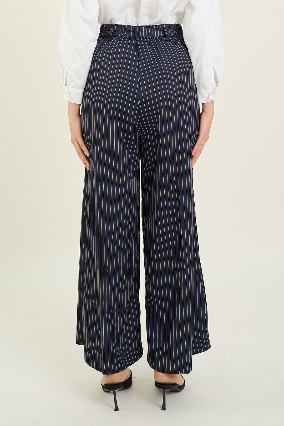 Naomi Stripe Print Pants Navy
