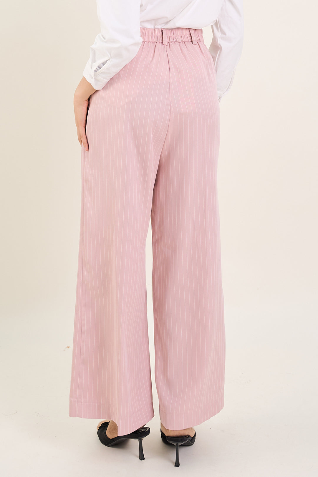 Naomi Stripe Print Pants Pink