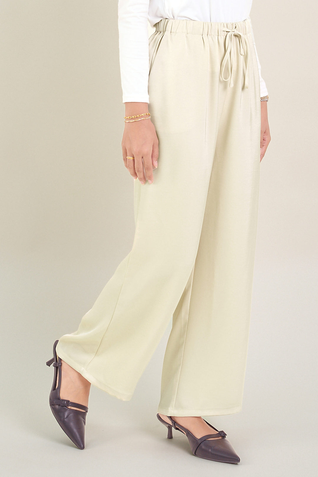Stella Satin Pants Beige