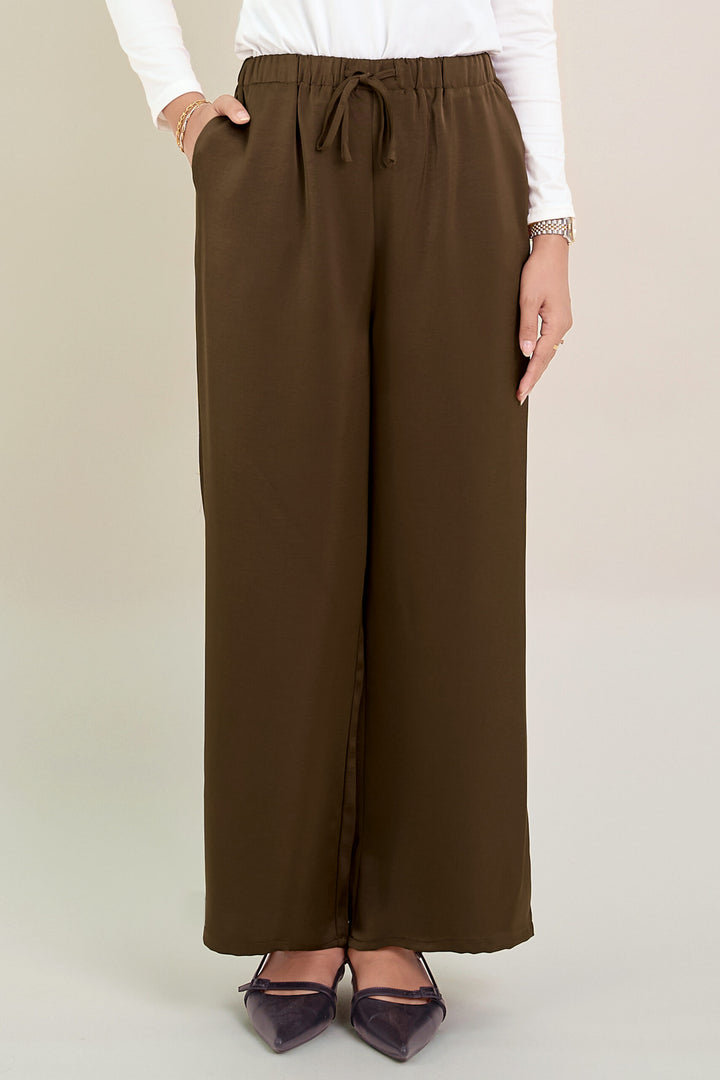 Stella Satin Pants Brown