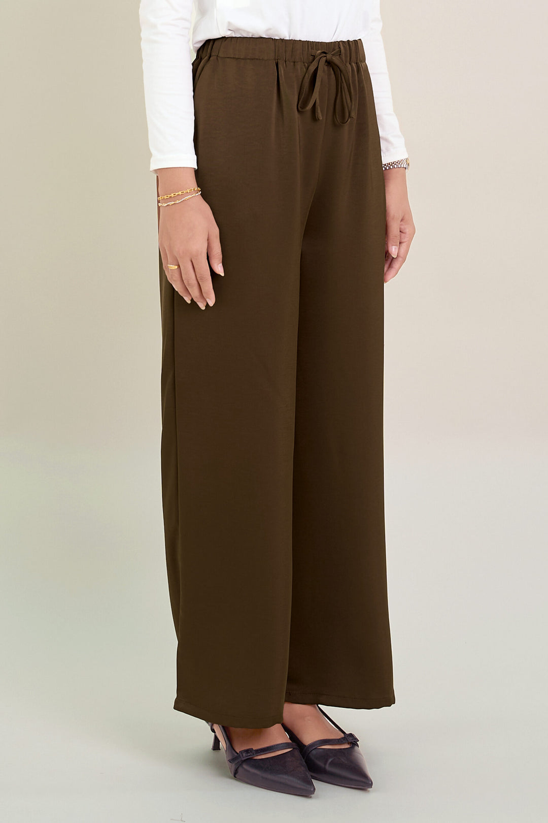 Stella Satin Pants Brown