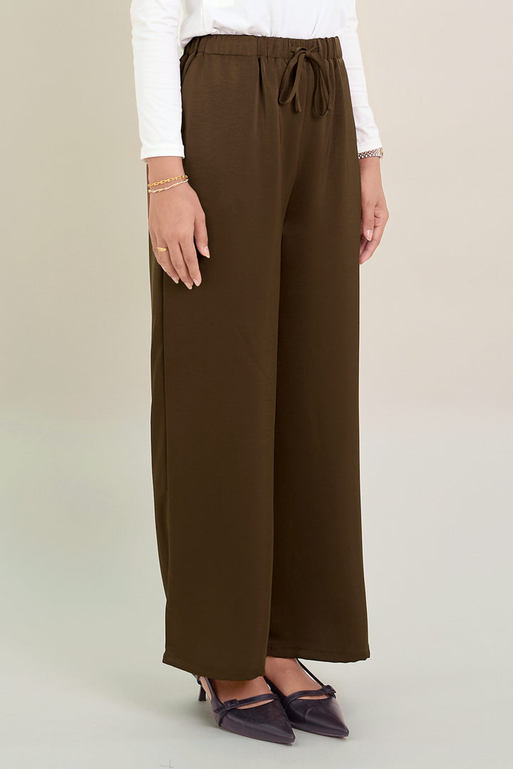 Stella Satin Pants Brown