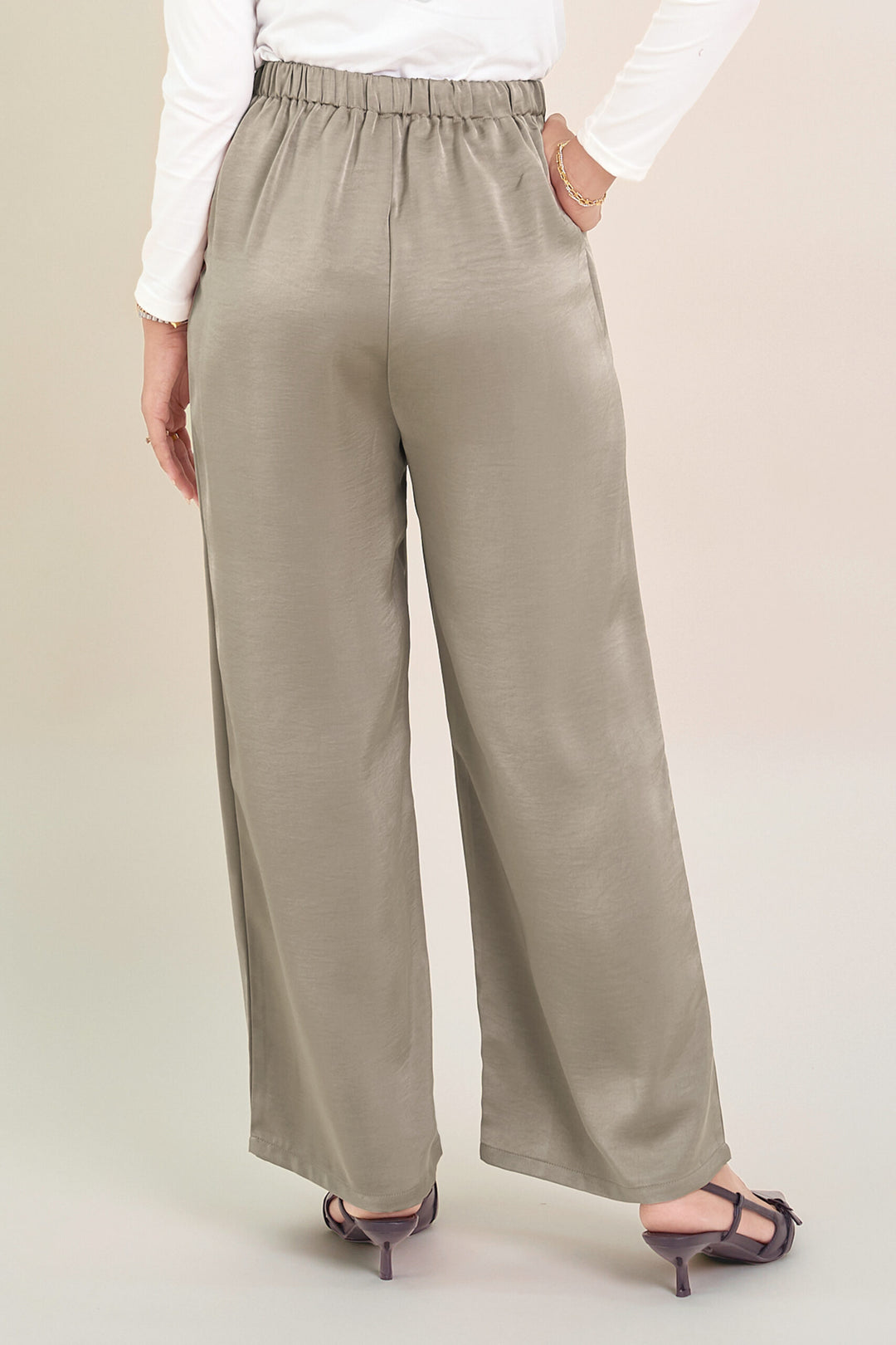 Stella Satin Pants Champagne