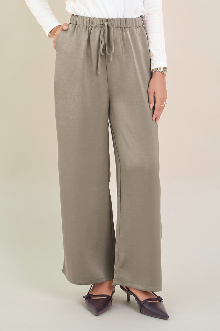 Stella Satin Pants Champagne