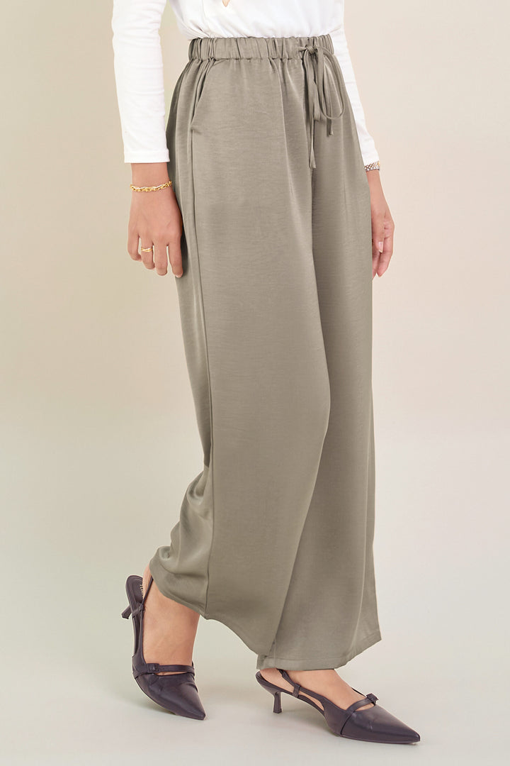 Stella Satin Pants Champagne