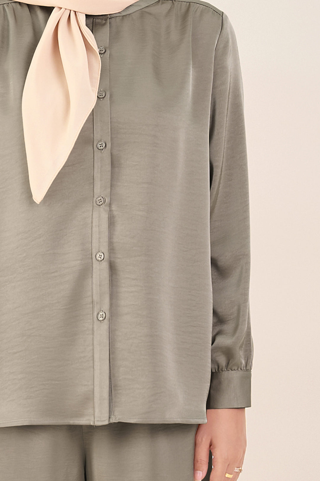 Stella Satin Blouse Champagne