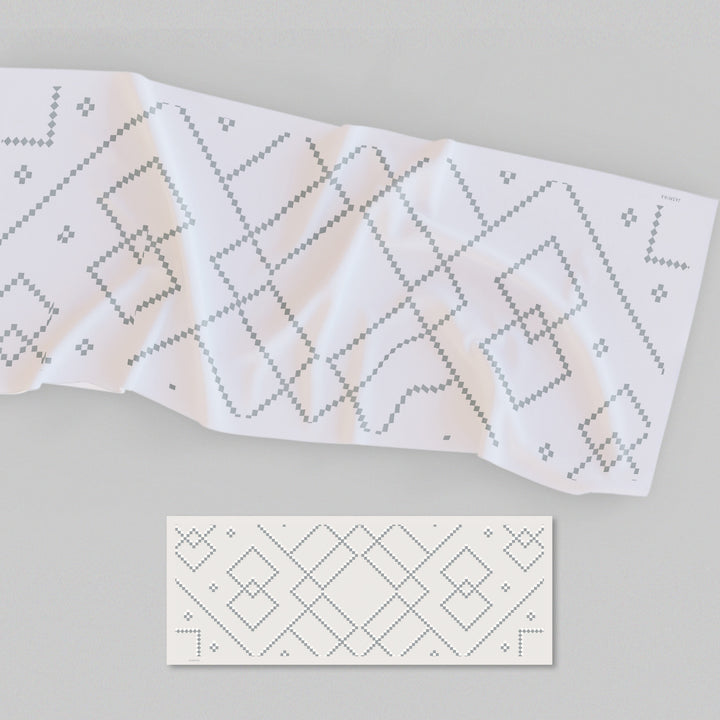 Aika Printed Shawl Grey