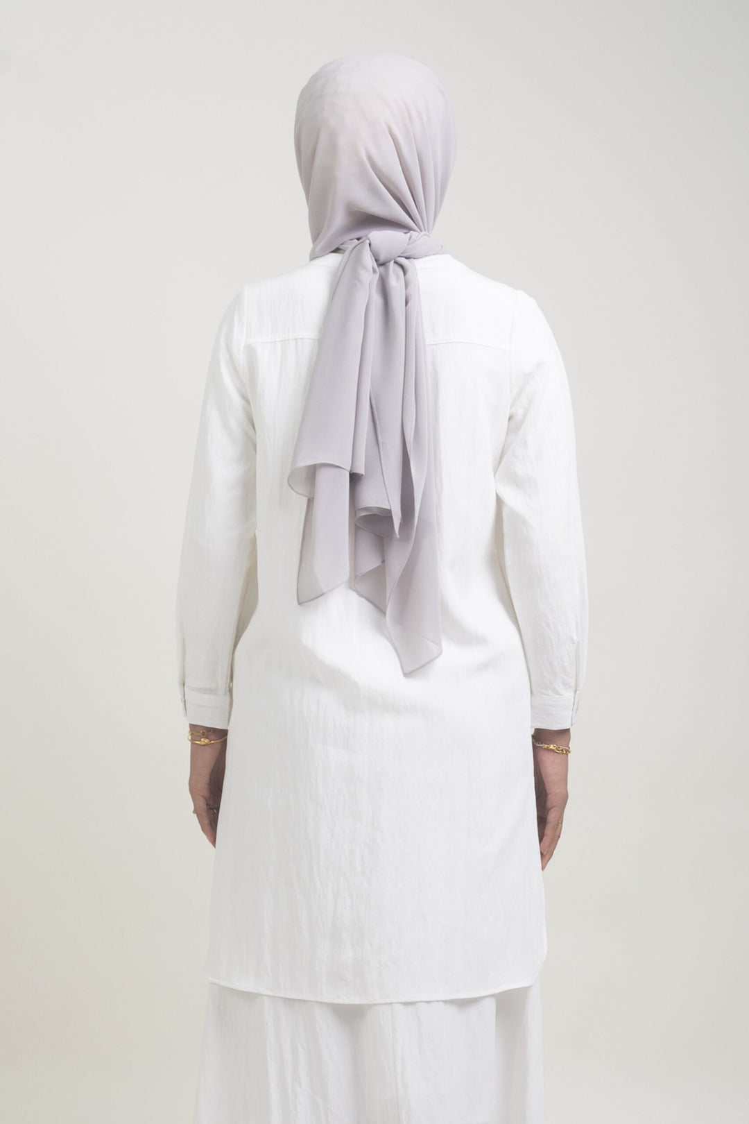 Lunara Cotton Long Blouse White