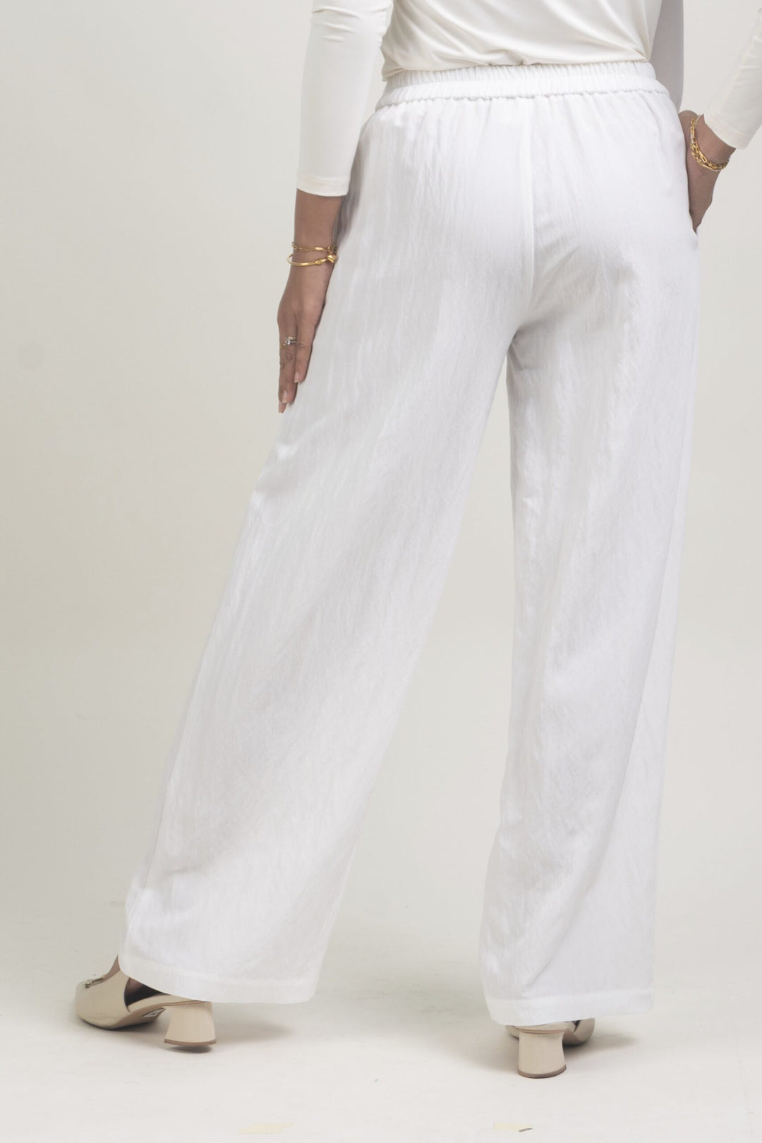 Lunara Cotton Pants White
