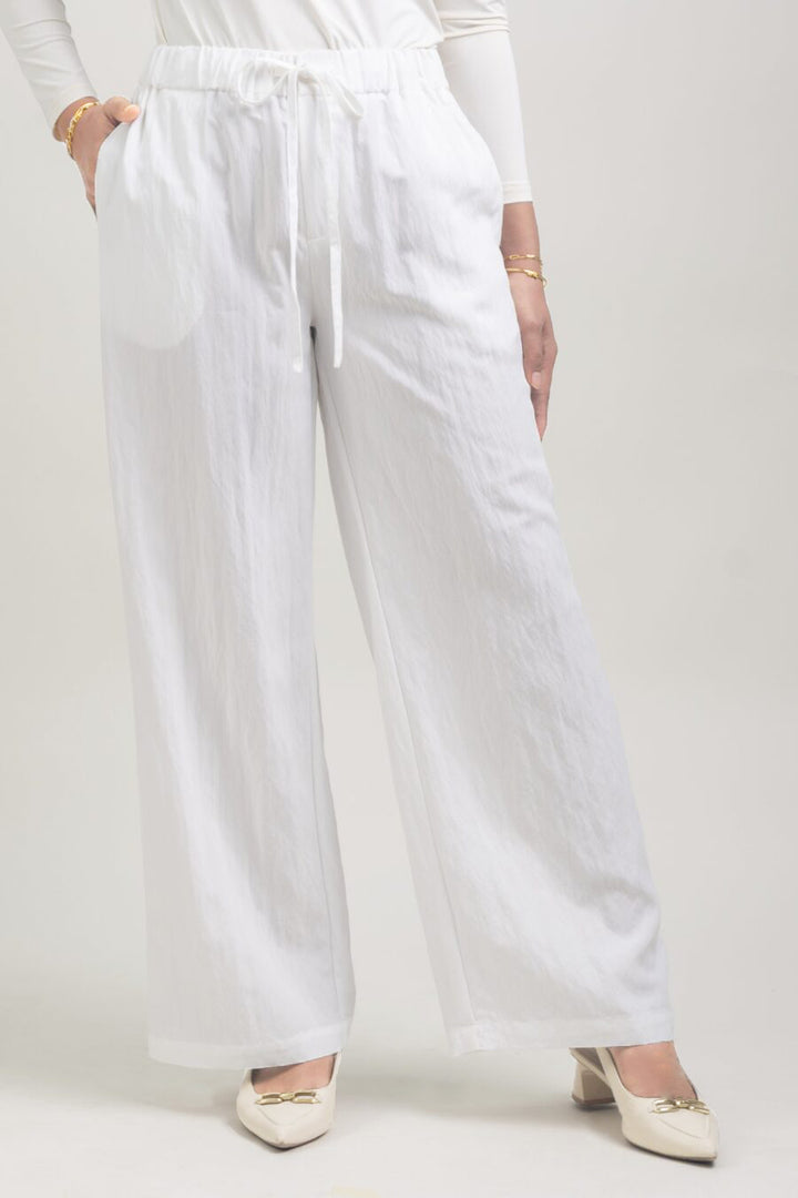 Lunara Cotton Pants White