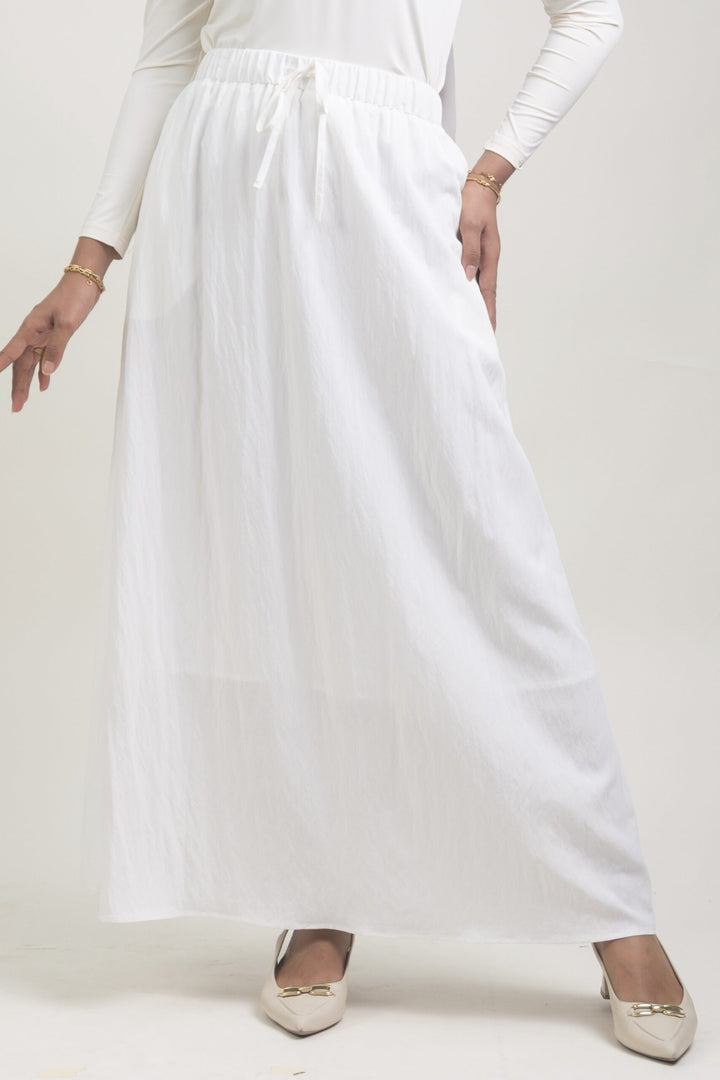 Lunara Cotton Skirt White