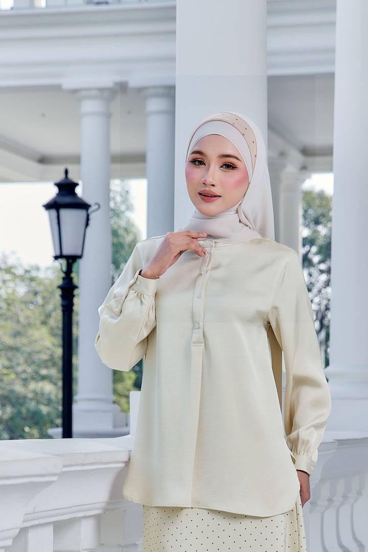 Wilda Crushed Satin Blouse