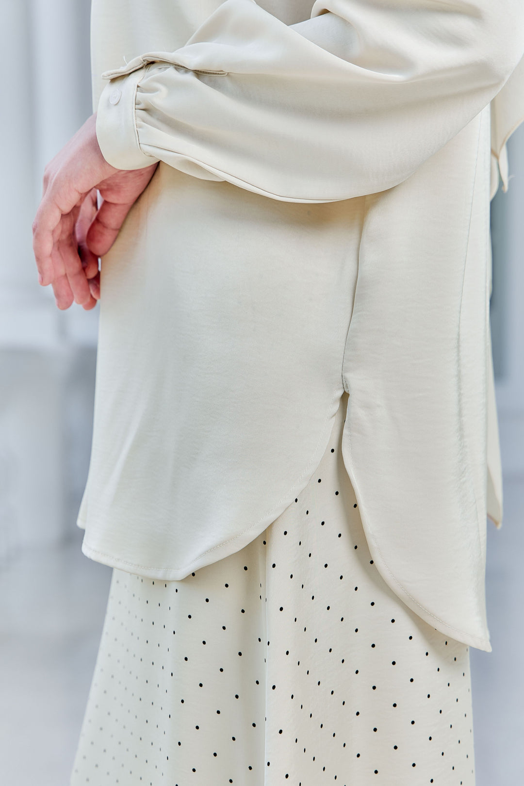 Wilda Crushed Satin Blouse