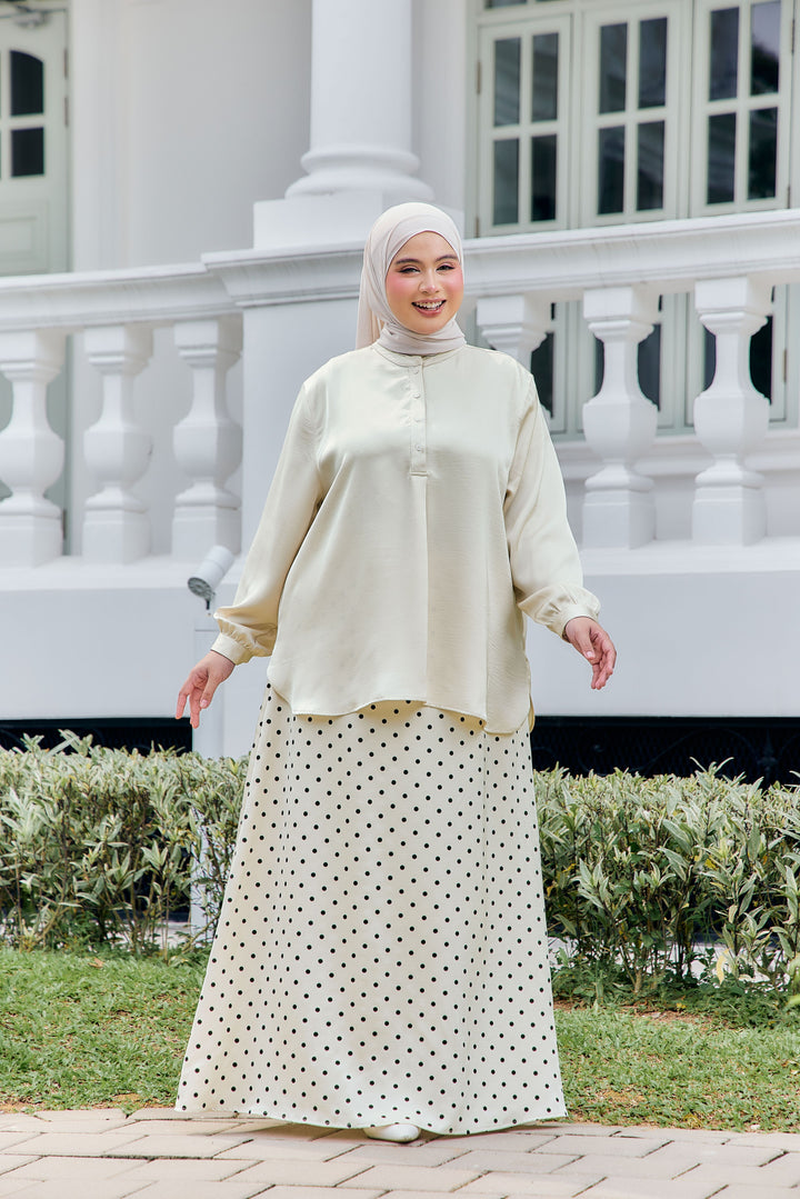 Wilda Plus Crushed Satin Blouse