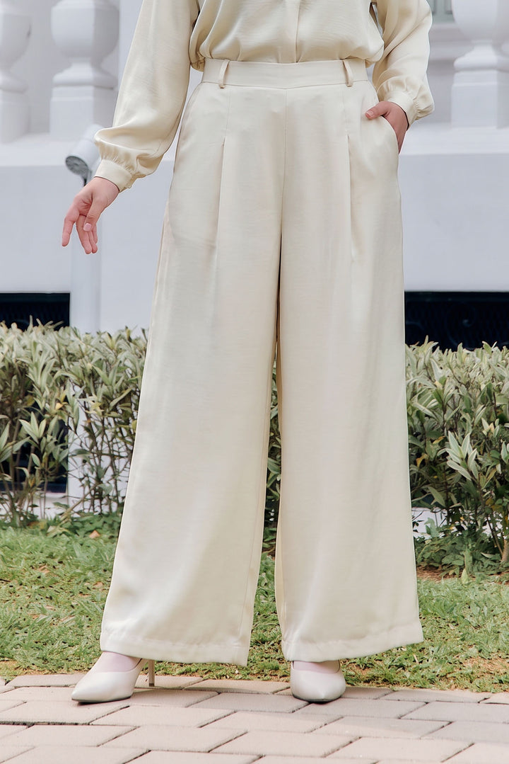 Wilda Plus Crushed Satin Pants