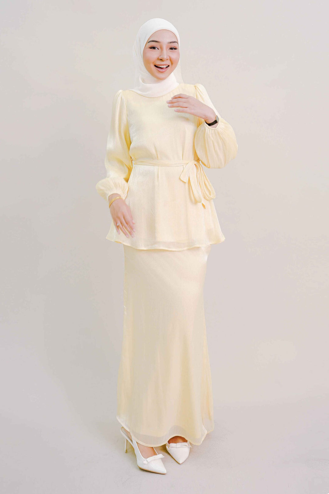 Thea Kurung in Light Yellow