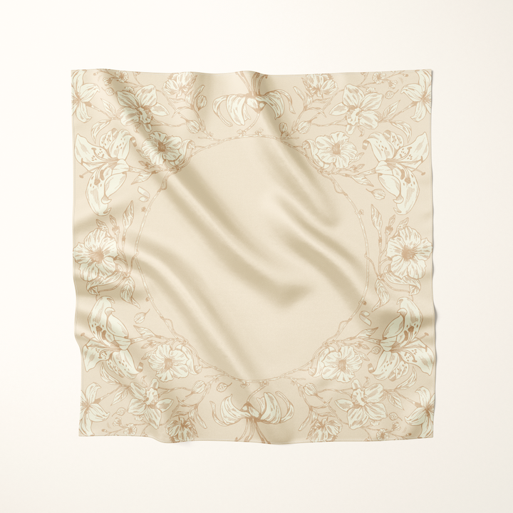 Serine Satin Printed Square